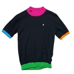 Teddy Fresh Women's Colorblock 100% Merino Wool Sweater Top